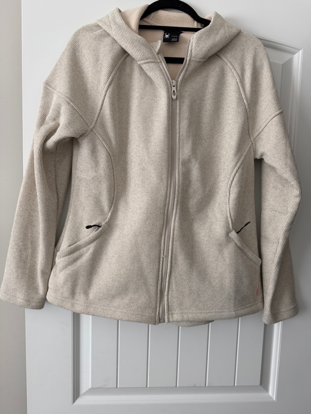 Spyder Kids Light Beige Full-Zip Hooded Jacket